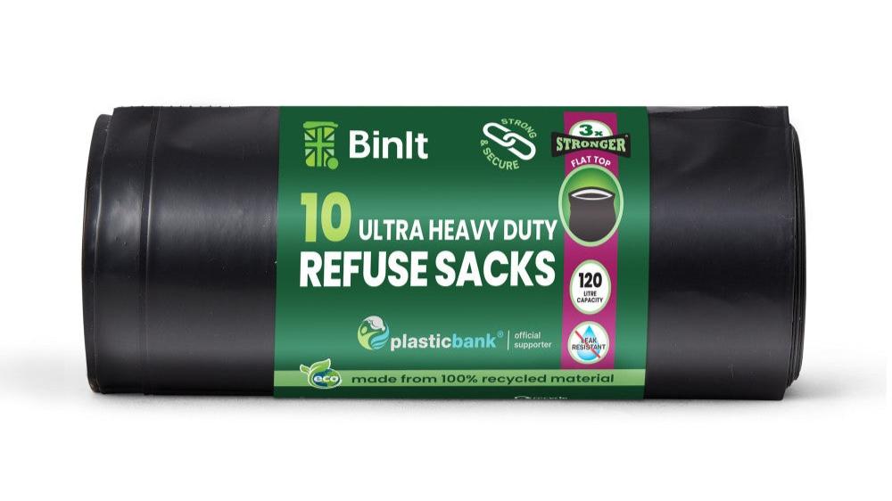 Ultra heavy duty refuse sack with closure option: flat top