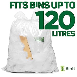 Ultra Heavy Duty Clear XL 120L Refuse Sacks